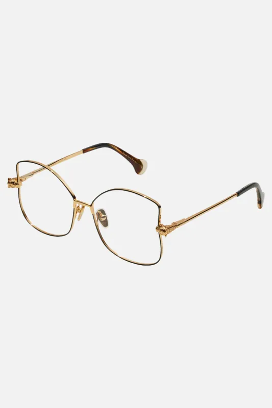NYC NIGHTS OPTICAL GLASSES BRIGHT GOLD / KHAKI sold by Camilla