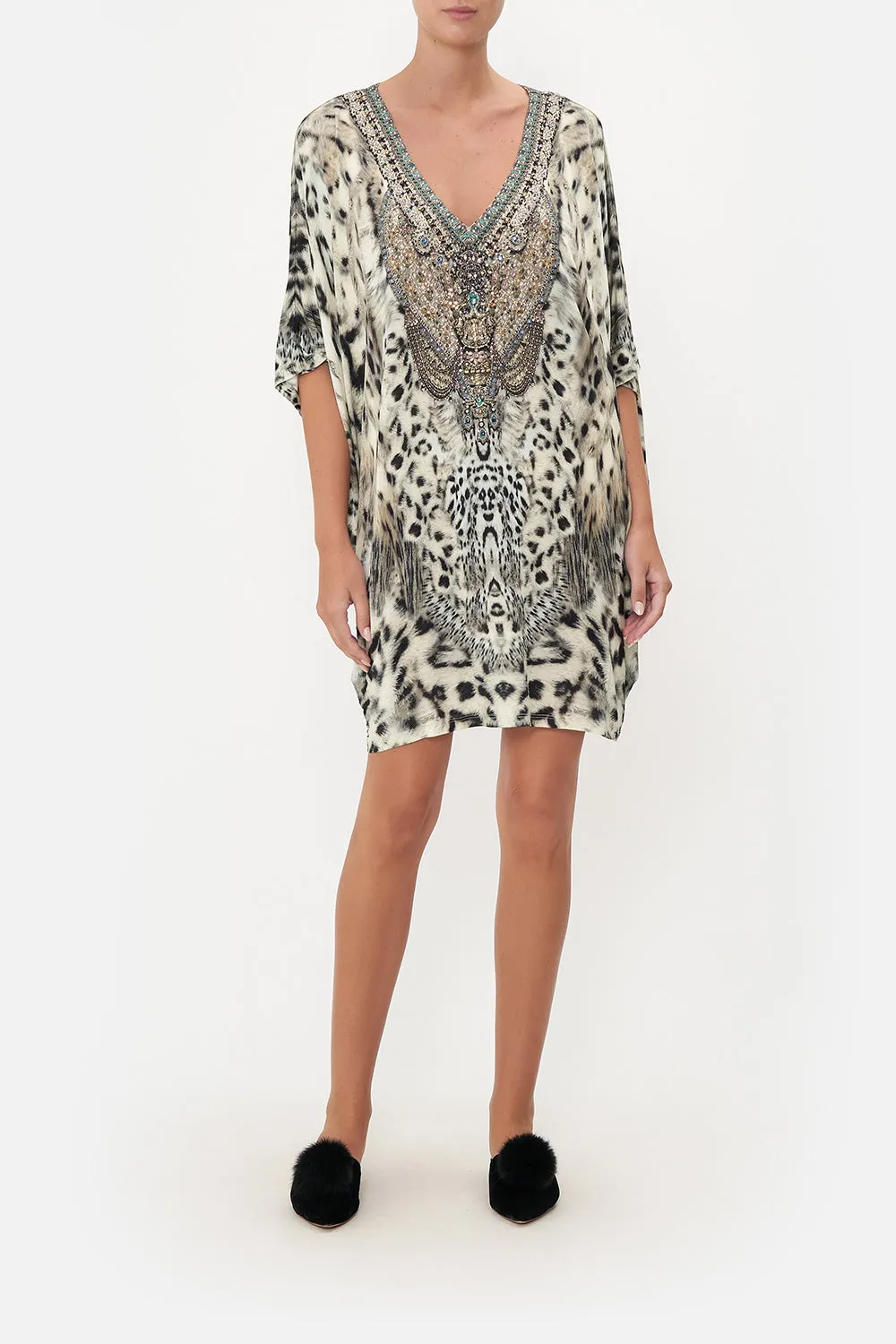 BAT SLEEVE DRESS SNOW WHISPERS LOUNGE sold by Camilla