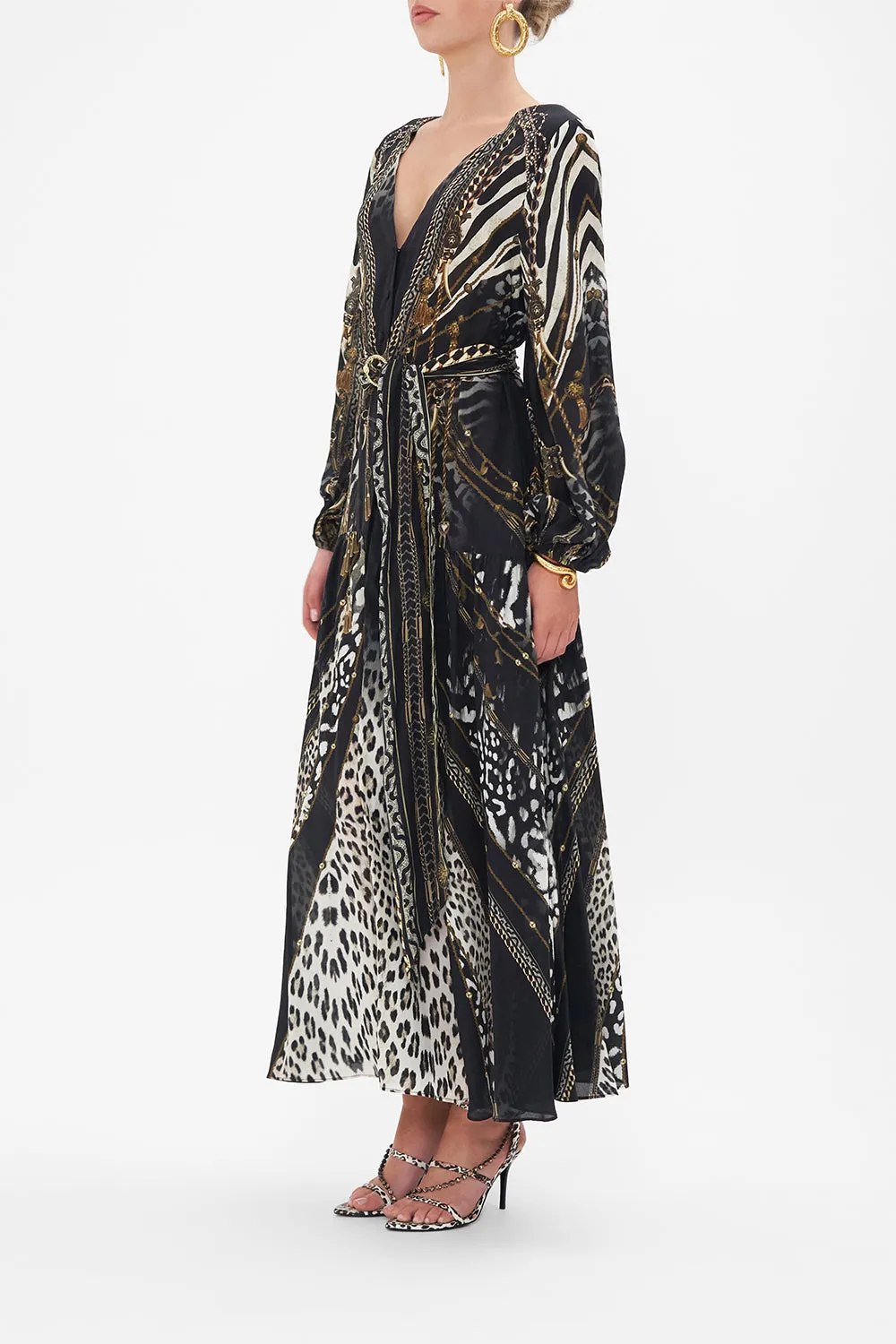 V NECK DRESS WITH BELT UNTAMED ROYALTY sold by Camilla product image thumbnail 4