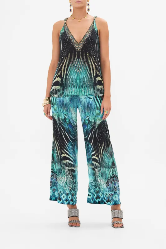 TANK TOP WITH STRAP BEAD DETAIL AZURE ALLURE sold by Camilla