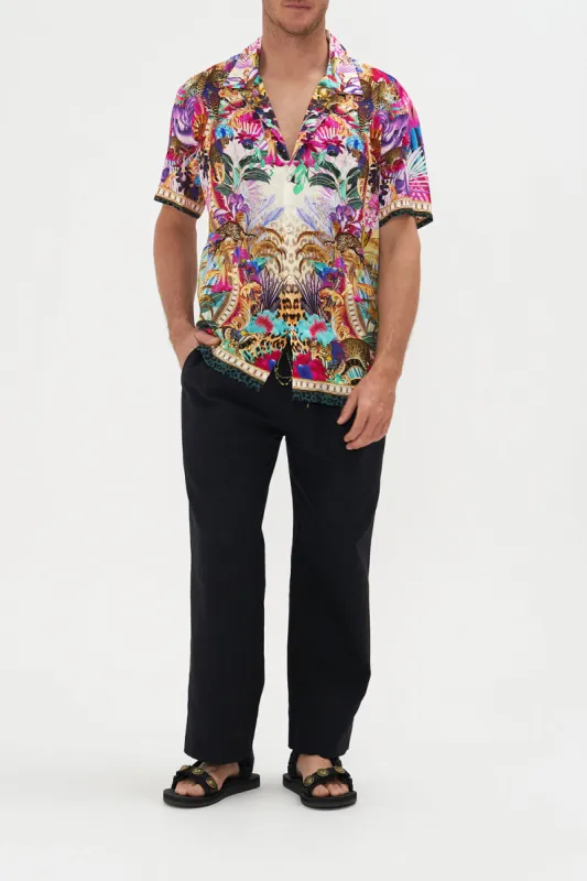 SHORT SLEEVE CAMP COLLARED SHIRT MERRY GO ROUND sold by Camilla