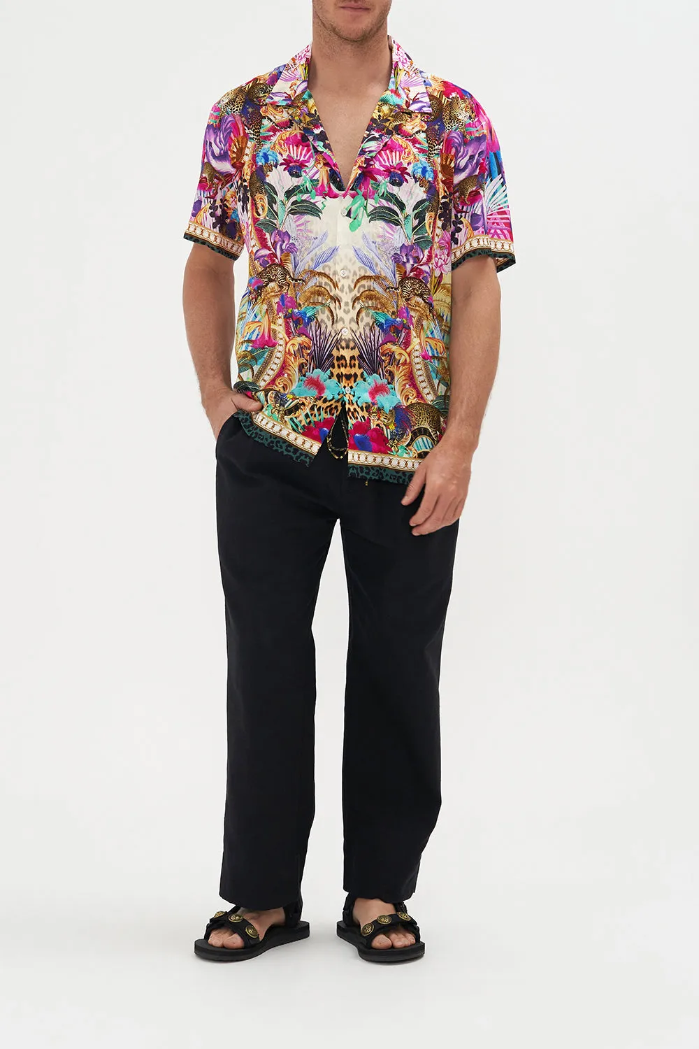 SHORT SLEEVE CAMP COLLARED SHIRT MERRY GO ROUND sold by Camilla