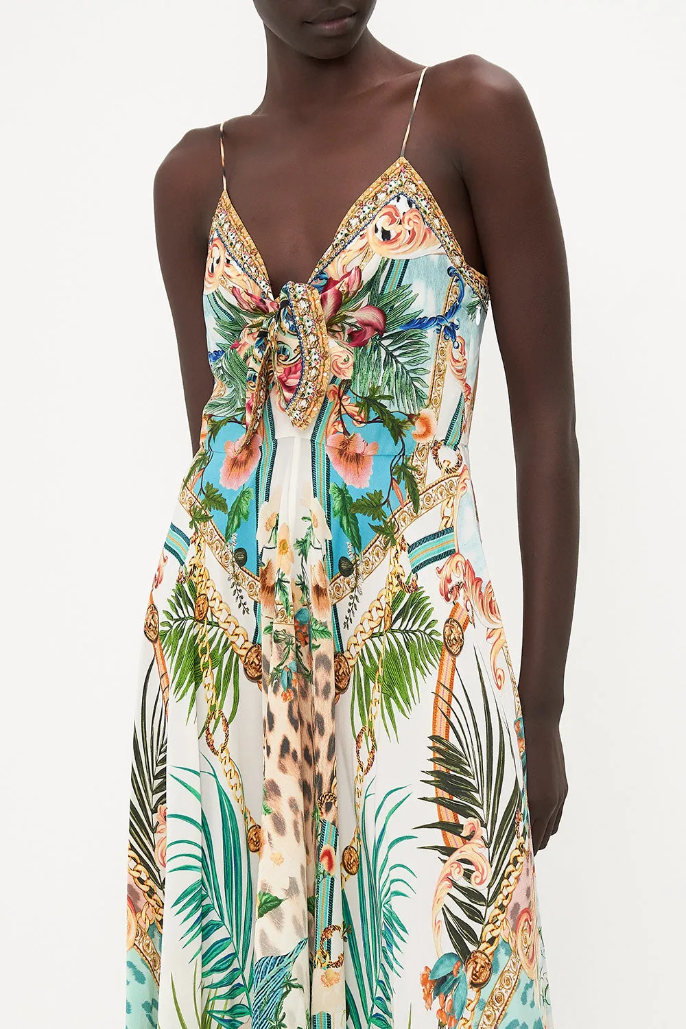 LONG DRESS WITH TIE FRONT ROYALTY LOYALTY sold by Camilla product image thumbnail 5