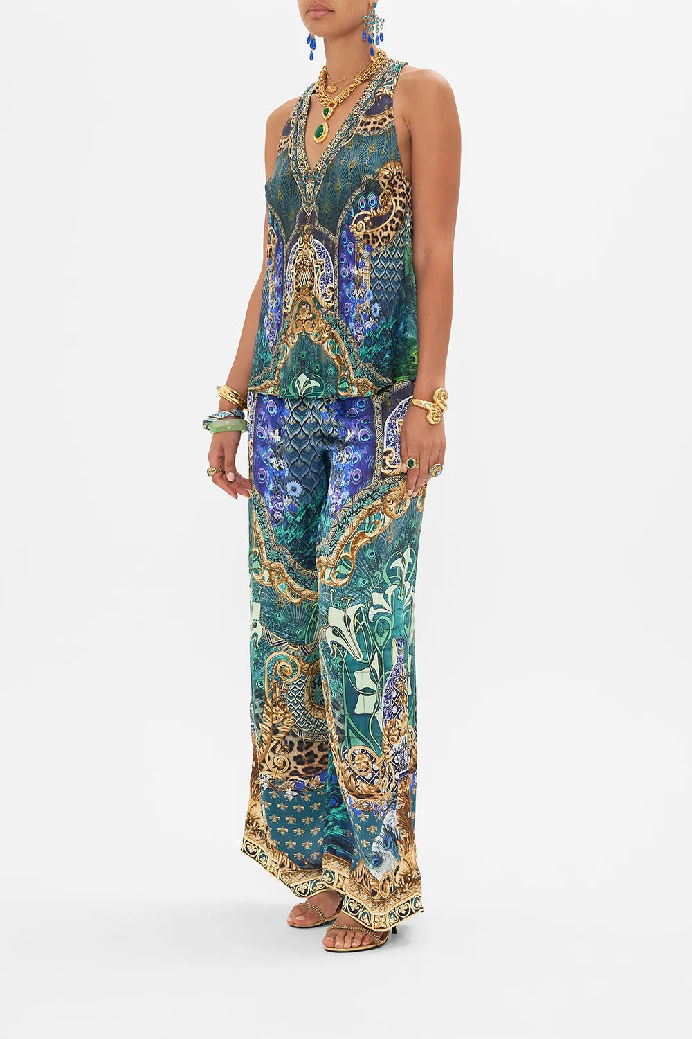 V NECK TOP WITH KNOT BACK FAN DANCE sold by Camilla product image thumbnail 4