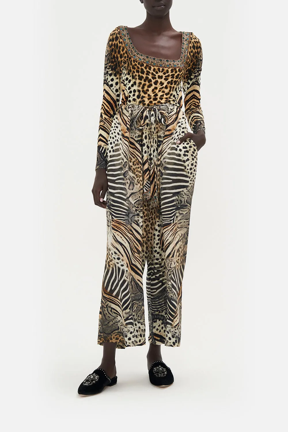 LOUNGE TROUSER WITH WAIST TIE FOR THE LOVE OF LEO sold by Camilla