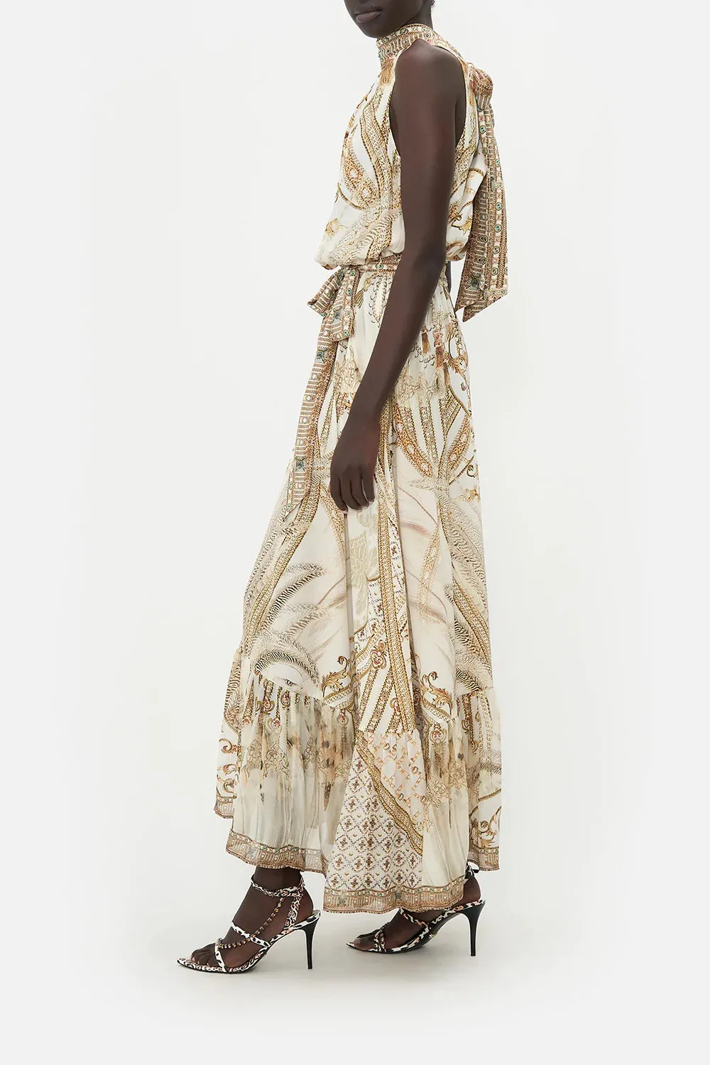 NECKTIE DRESS WITH ELASTICATED WAIST SOAR LIKE AN EAGLE sold by Camilla product image thumbnail 4