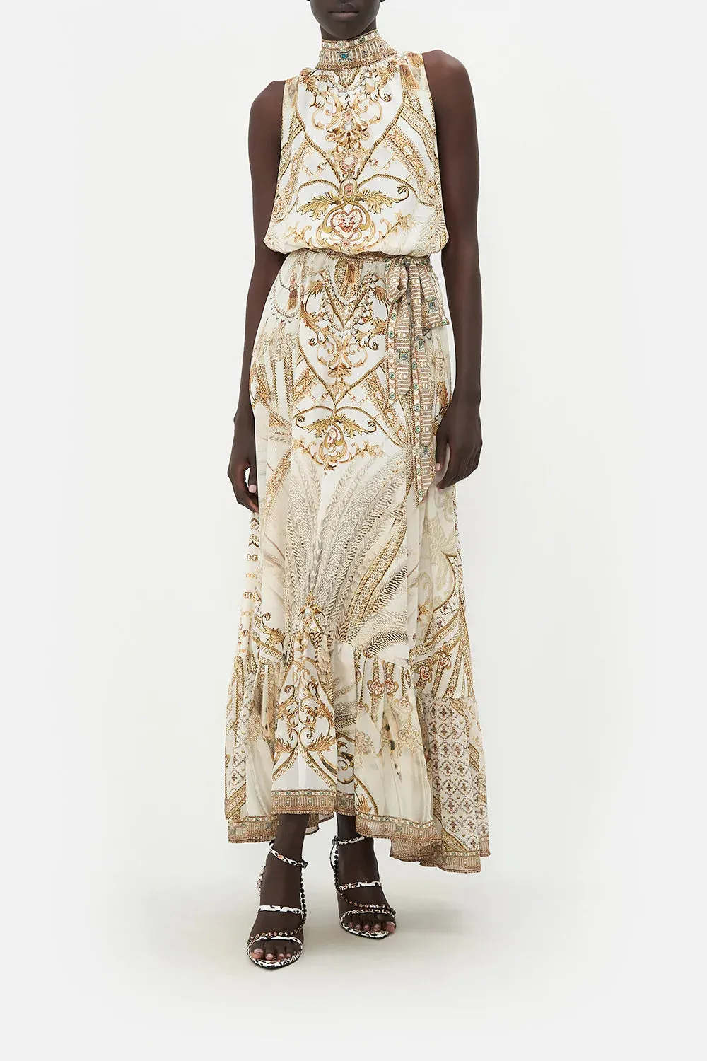 NECKTIE DRESS WITH ELASTICATED WAIST SOAR LIKE AN EAGLE sold by Camilla