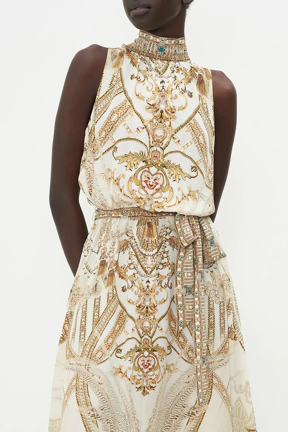 NECKTIE DRESS WITH ELASTICATED WAIST SOAR LIKE AN EAGLE sold by Camilla product image thumbnail 5