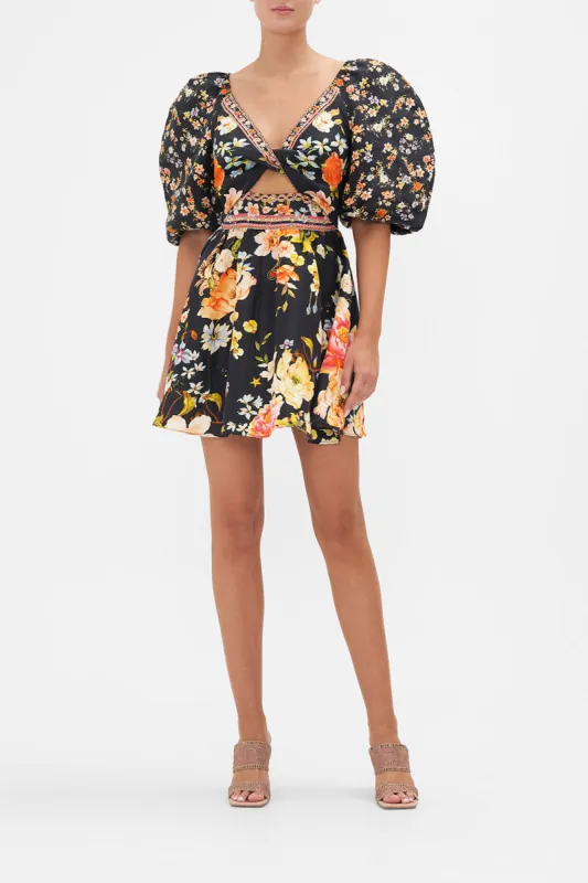 PUFF SLEEVE MINI DRESS SECRET HISTORY sold by Camilla