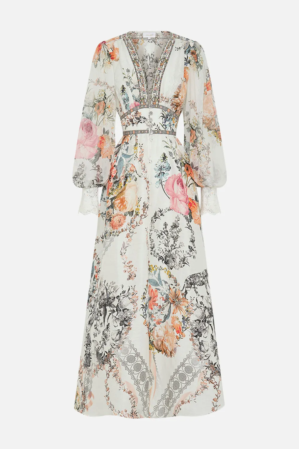 SHAPED WAISTBAND DRESS WITH GATHERED SLEEVES DE HAAR MEMOIRS sold by Camilla product image thumbnail 3