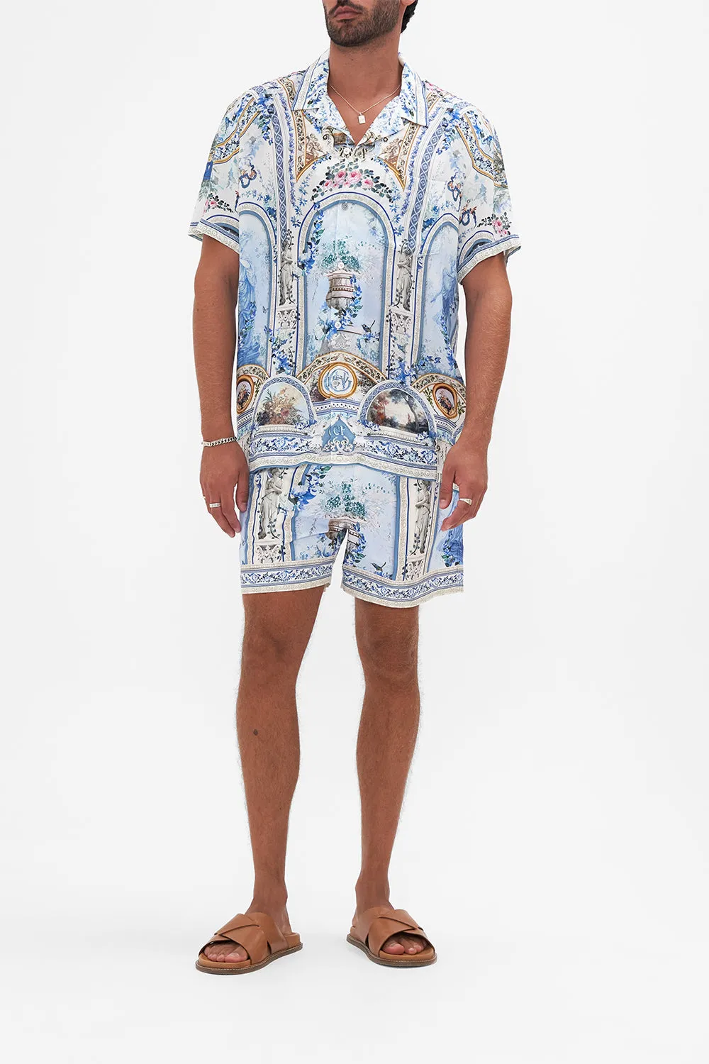 SHORT SLEEVE CAMP COLLARED SHIRT SEASON OF THE SIREN sold by Camilla