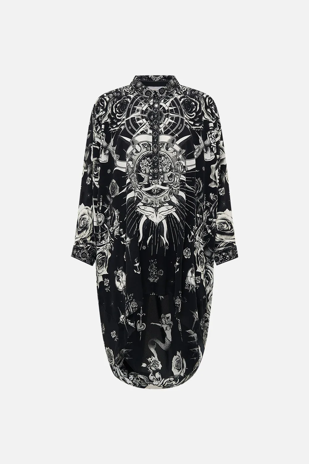 BUTTON UP TOP WITH DRAPED BACK TALES OF TATTOO sold by Camilla product image thumbnail 3