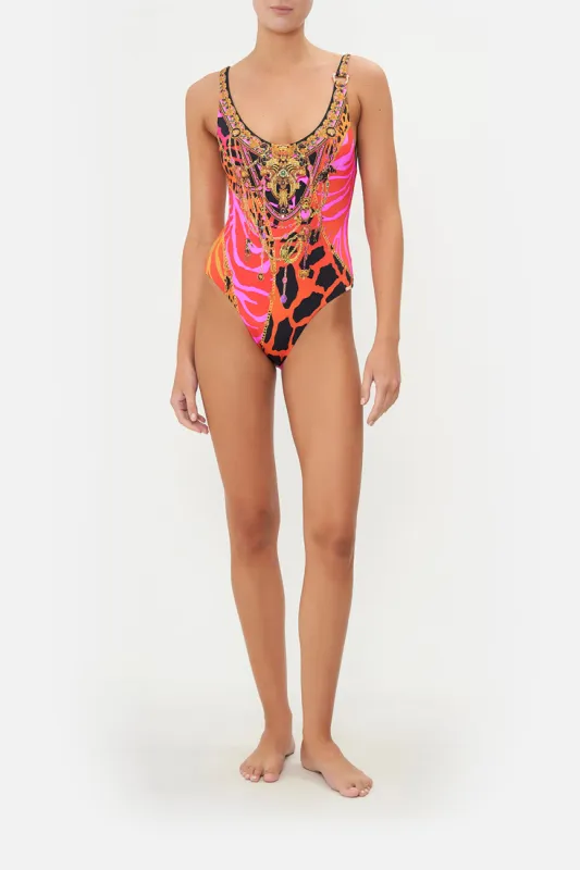 SCOOP ONE PIECE WITH TRIM ALWAYS CHANGE YOUR SPOTS sold by Camilla