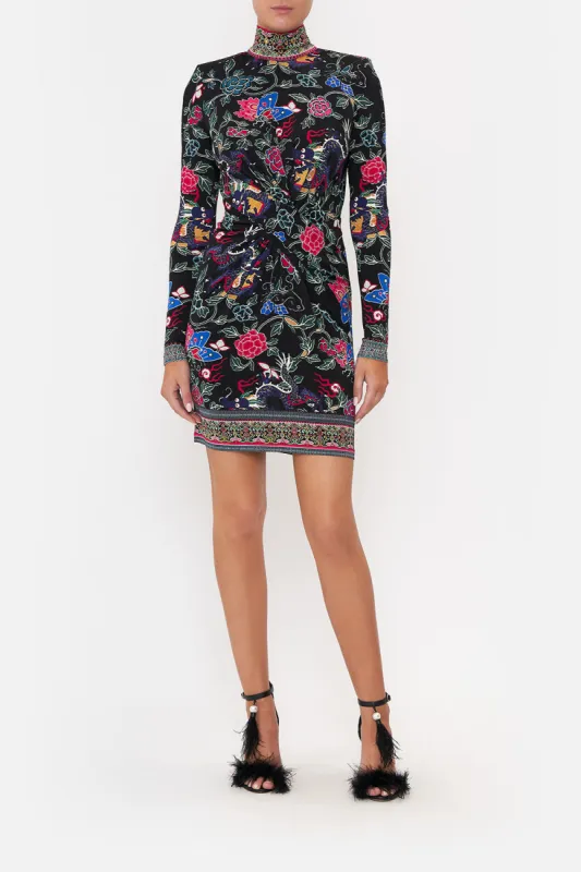 CROSS FRONT MINI DRESS TWILIGHTS TOKEN sold by Camilla