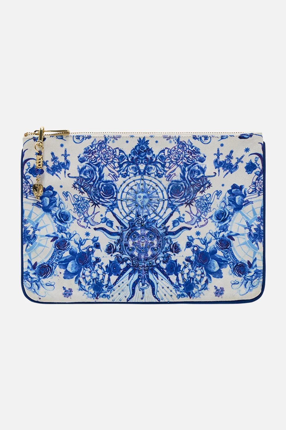 SMALL CANVAS CLUTCH IMMORTAL INK sold by Camilla