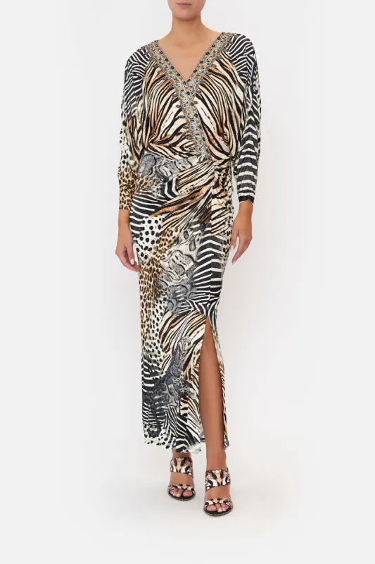 DRAPED MAGYAR SLEEVE DRESS FOR THE LOVE OF LEO sold by Camilla