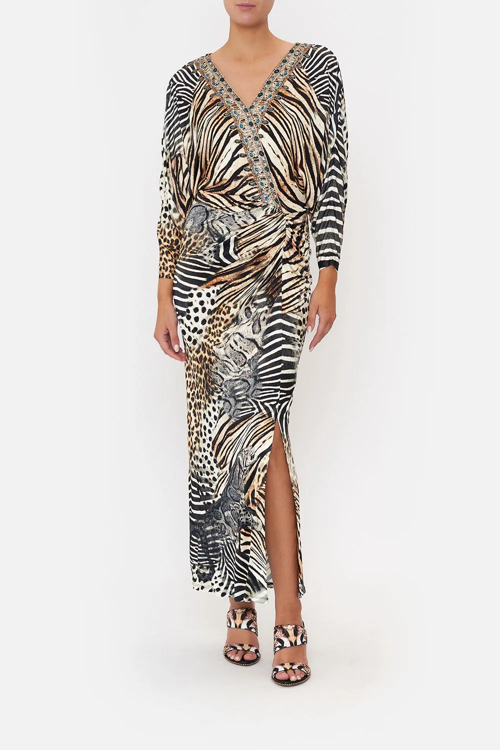 DRAPED MAGYAR SLEEVE DRESS FOR THE LOVE OF LEO sold by Camilla