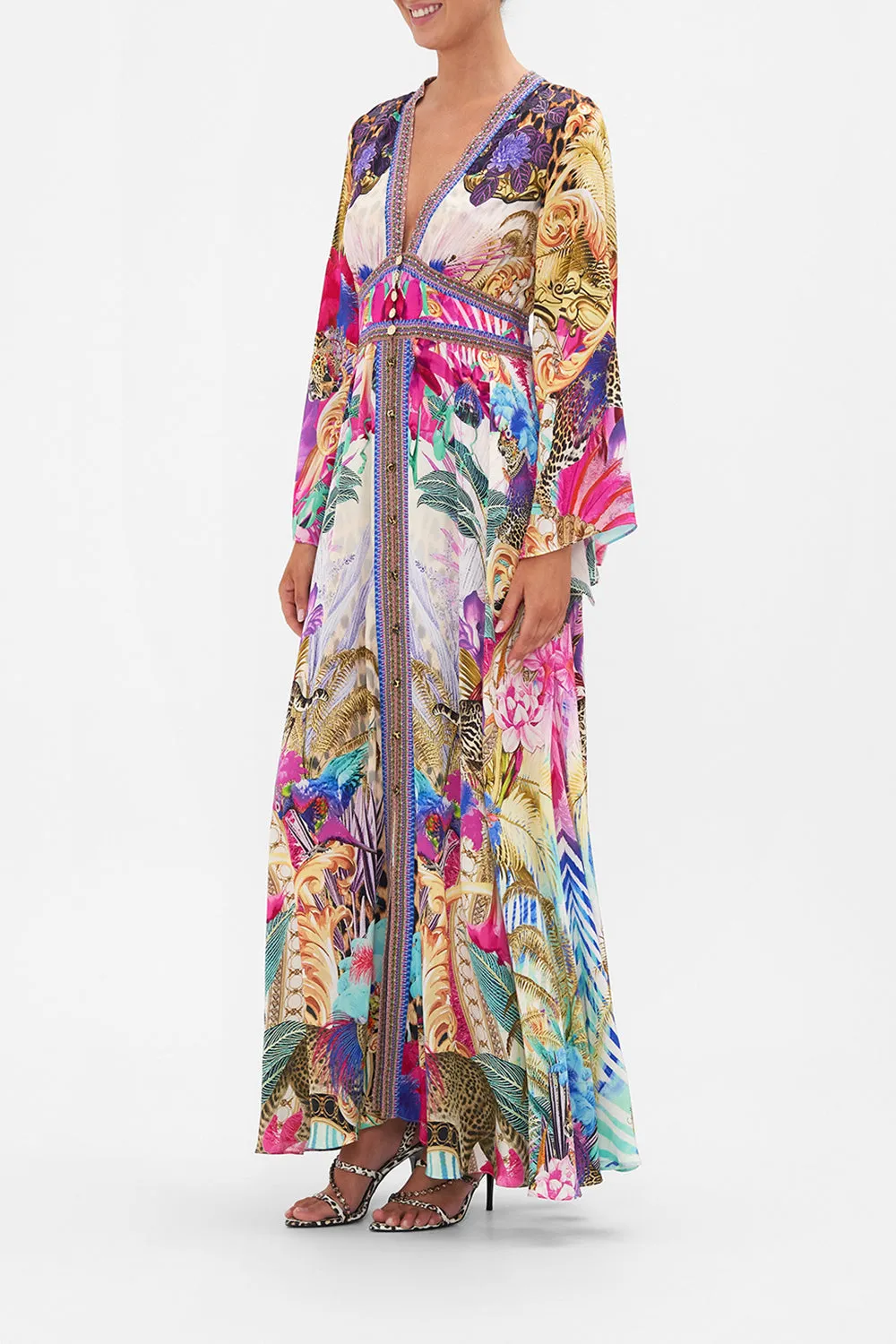 KIMONO SLEEVE DRESS WITH SHIRRING DETAIL MERRY GO ROUND sold by Camilla product image thumbnail 4