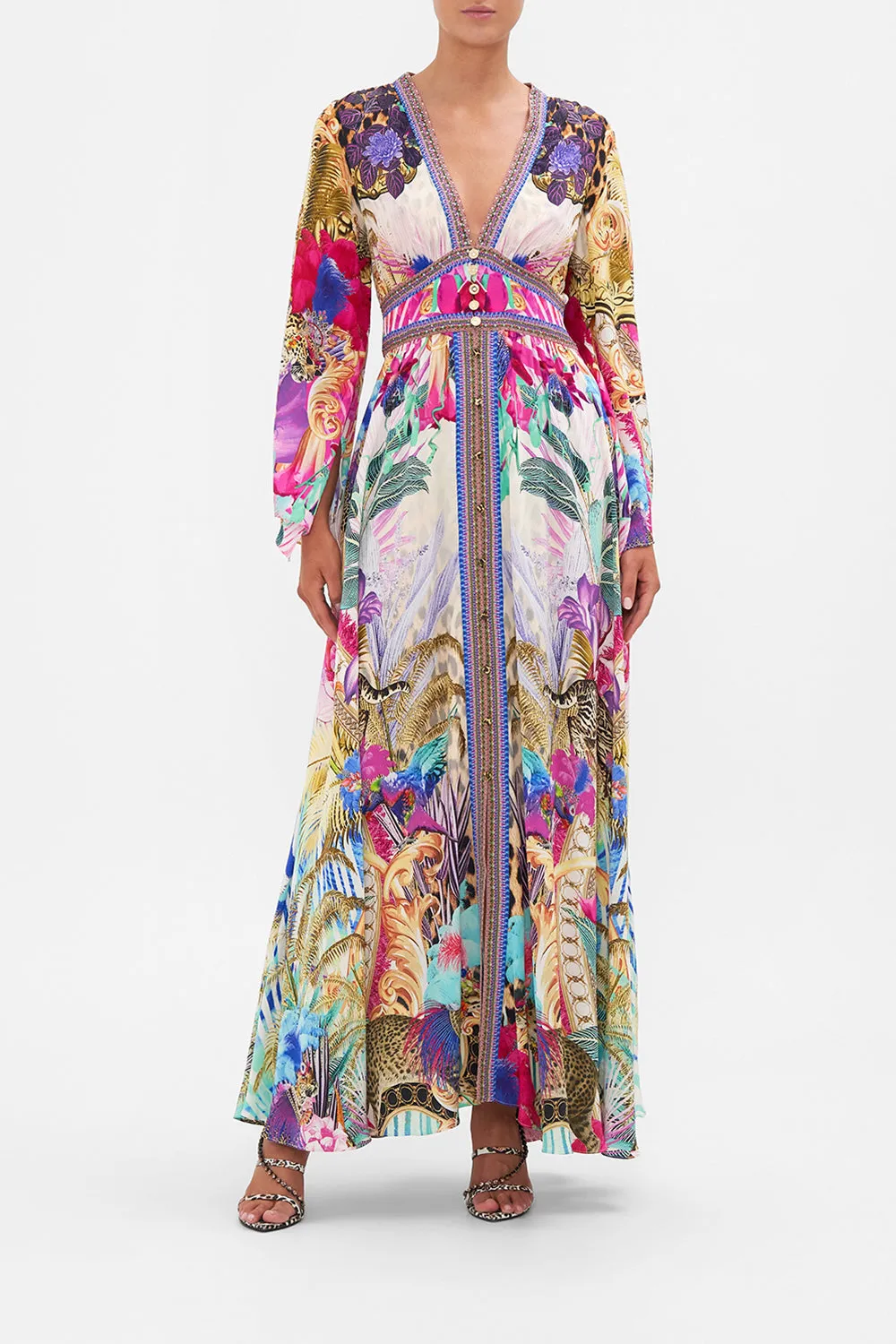 KIMONO SLEEVE DRESS WITH SHIRRING DETAIL MERRY GO ROUND sold by Camilla