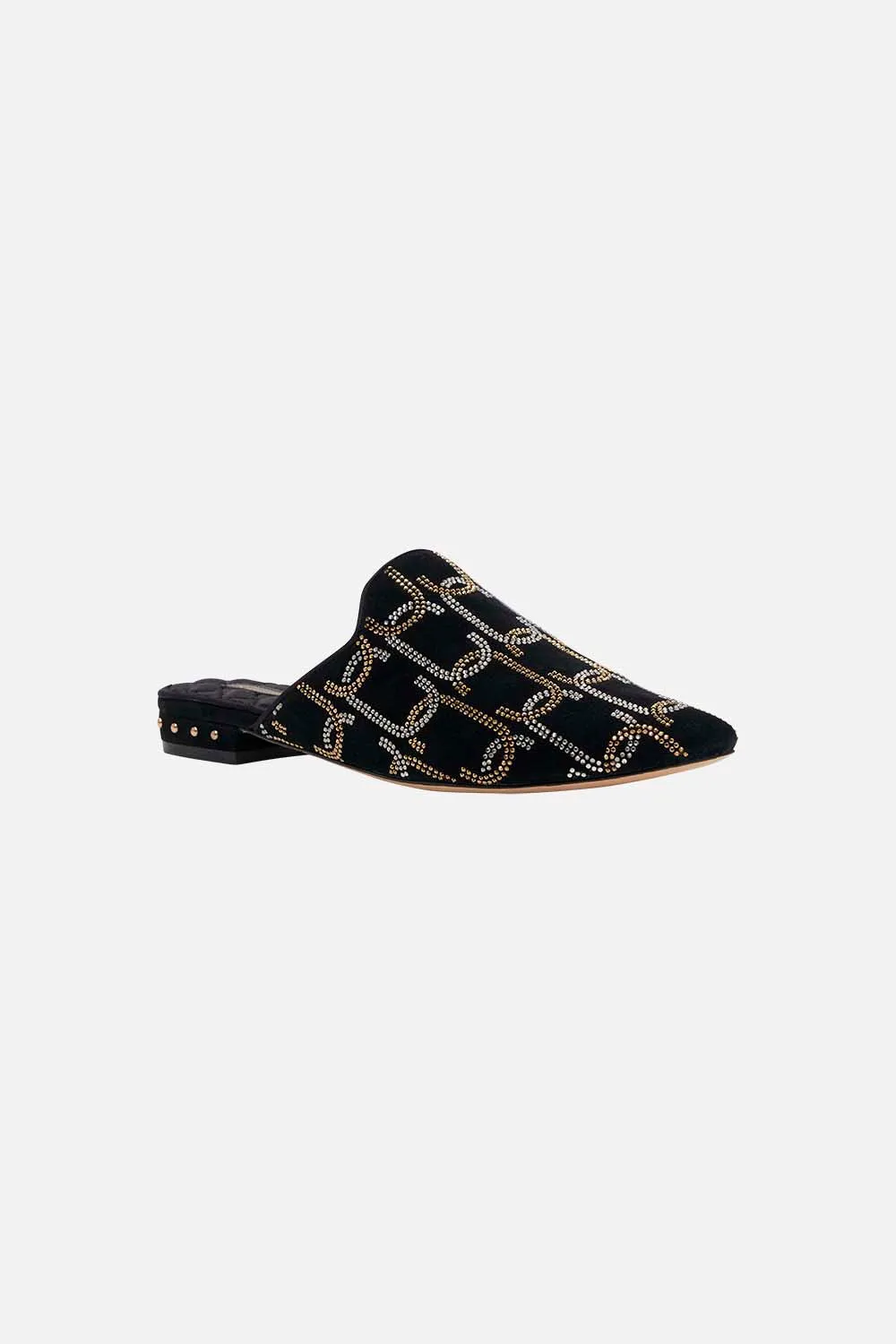 BELLE EMBROIDERED SLIPPER SOLID BLACK sold by Camilla product image thumbnail 2