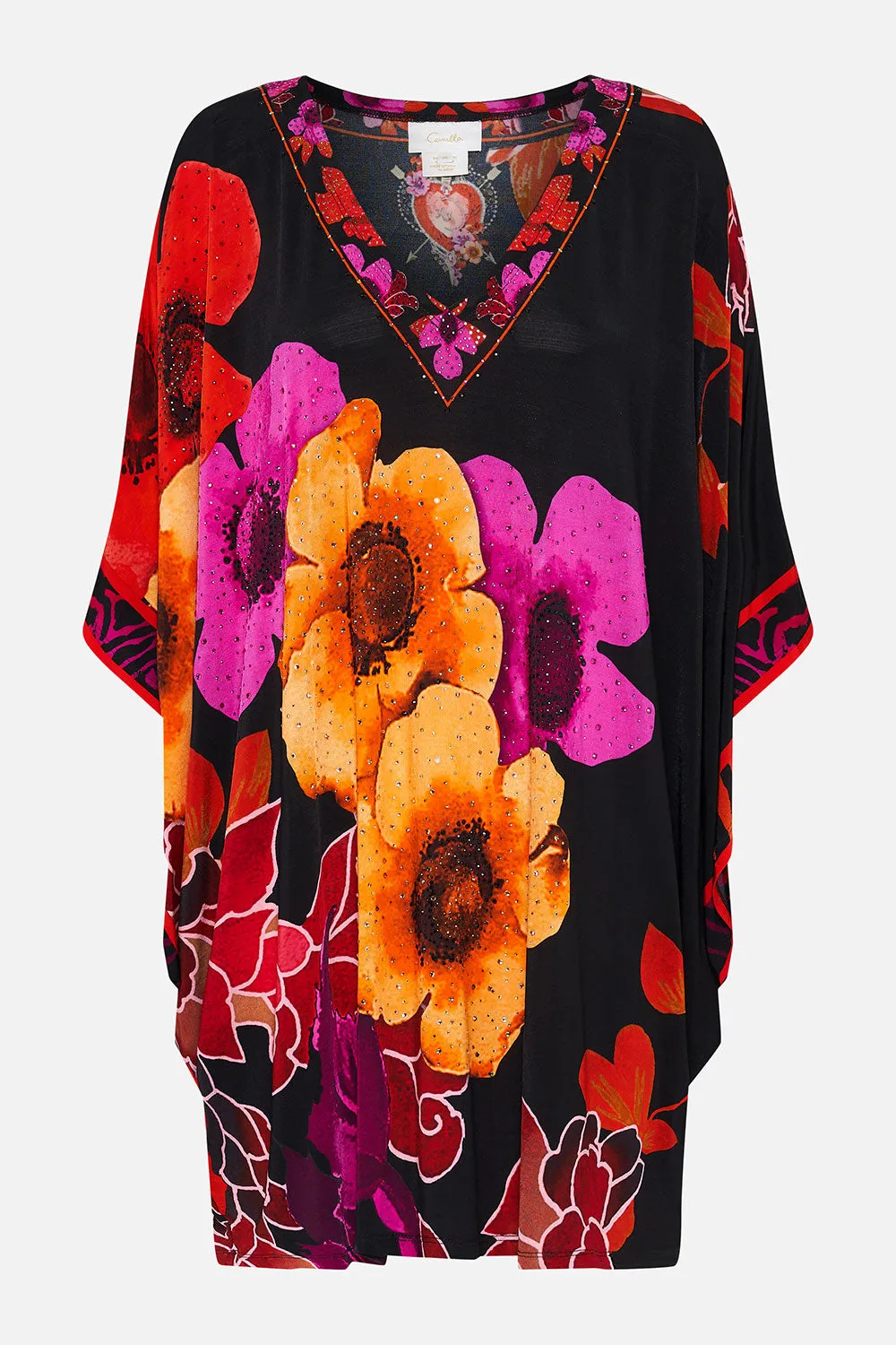 BAT SLEEVE DRESS MIDNIGHT POPPY sold by Camilla product image thumbnail 3