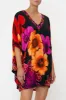 BAT SLEEVE DRESS MIDNIGHT POPPY sold by Camilla