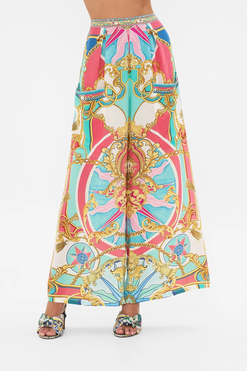 WIDE LEG TROUSER WITH FRONT POCKETS SAIL AWAY WITH ME sold by Camilla product image thumbnail 5