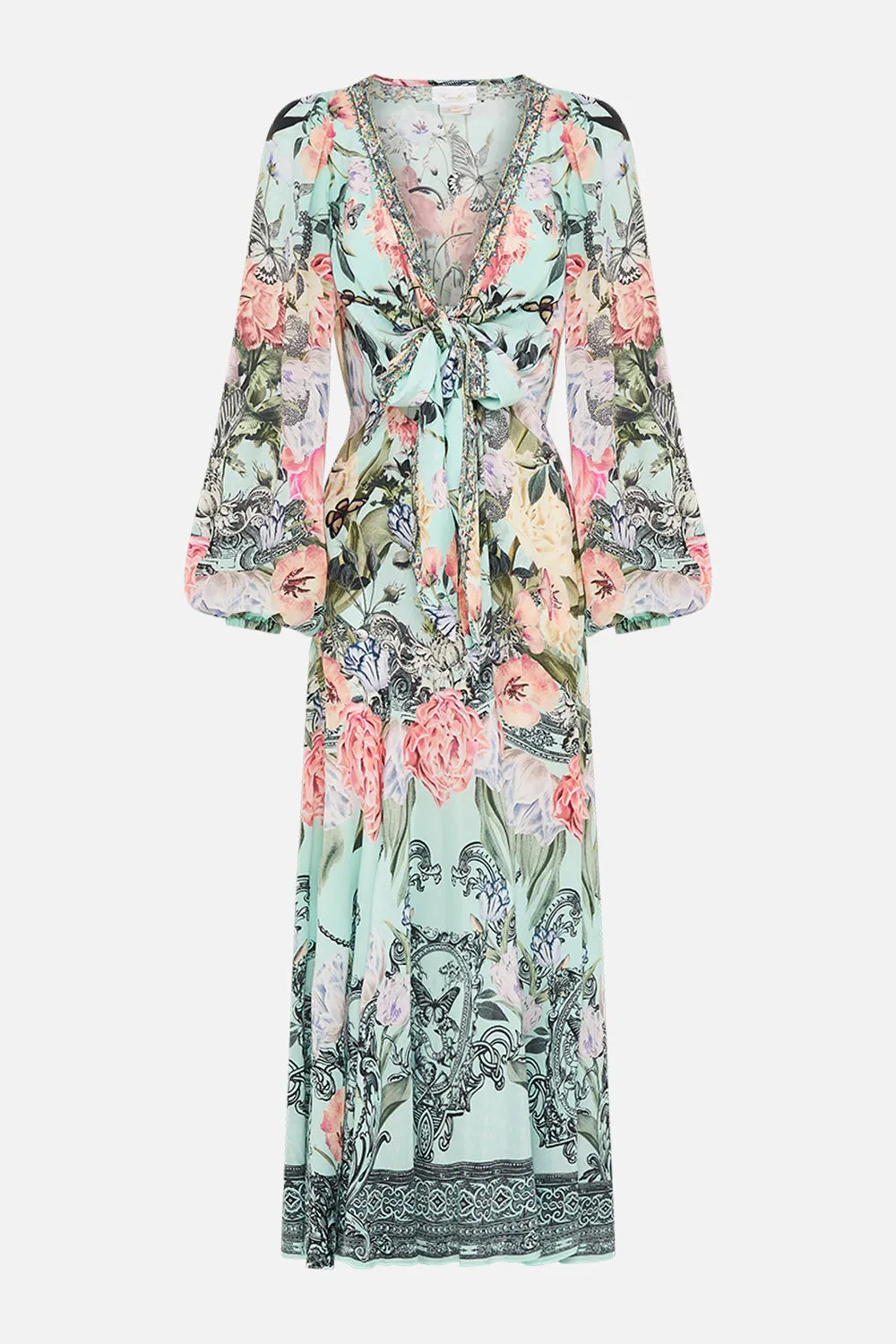 WRAP TIE DRESS WITH BLOUSON SLEEVE PETAL PROMISE LAND sold by Camilla product image thumbnail 3