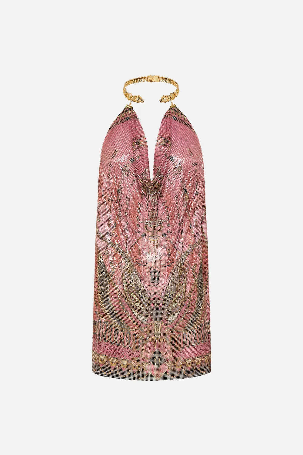 GLOMESH SHORT DRESS WITH NECKPIECE KINGDOM OF HEIROGLYPHS sold by Camilla