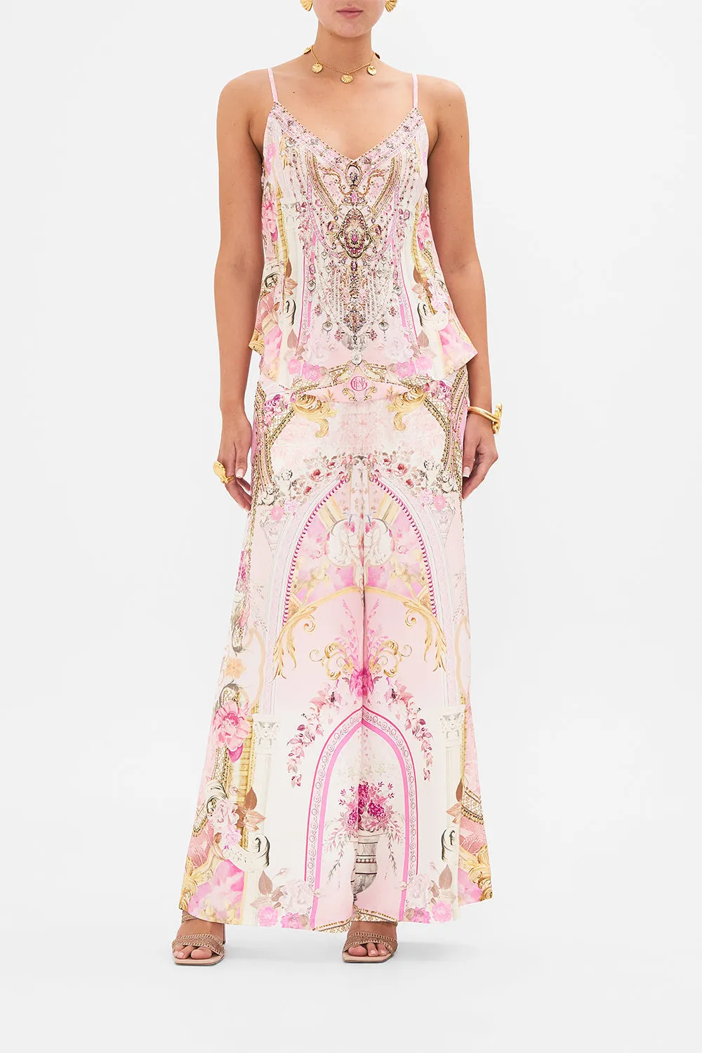 V-NECK BIAS CAMI FRESCO FAIRYTALE sold by Camilla