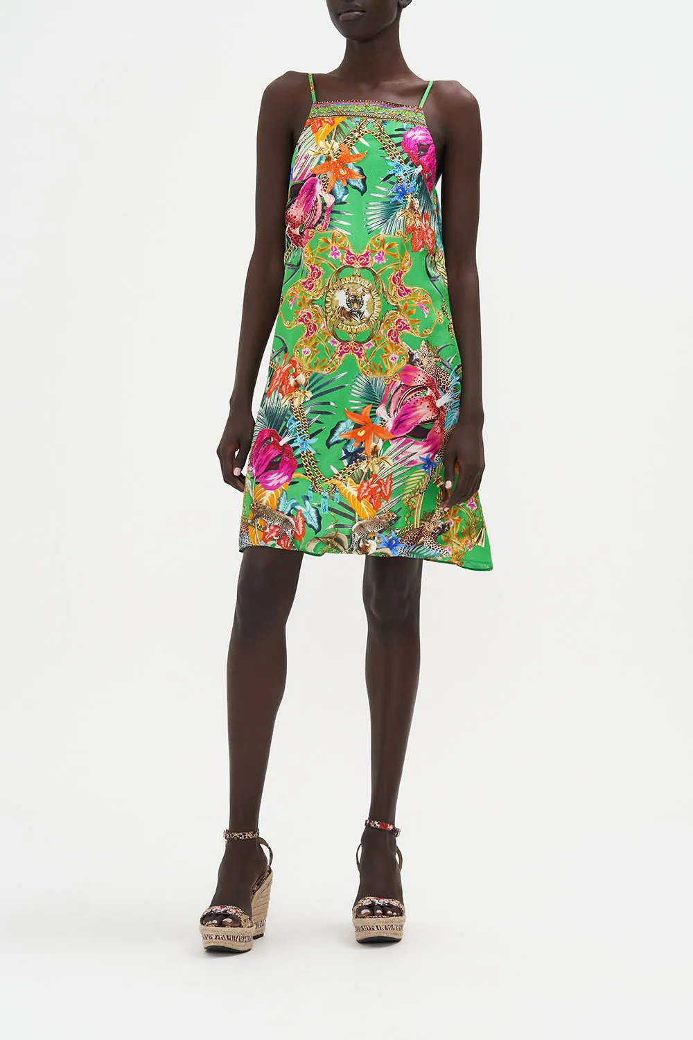 HIGH NECK LOW BACK SHIFT DRESS CURIOUS AND CURIOUSER sold by Camilla