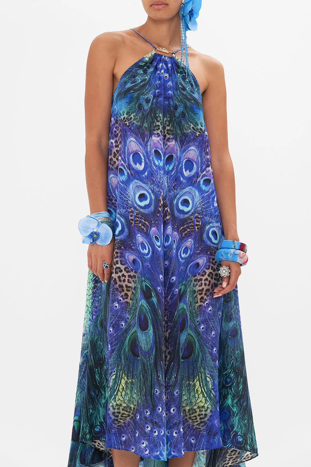 GATHER NECK HARDWARE MAXI DRESS PEACOCK ROCK sold by Camilla product image thumbnail 5