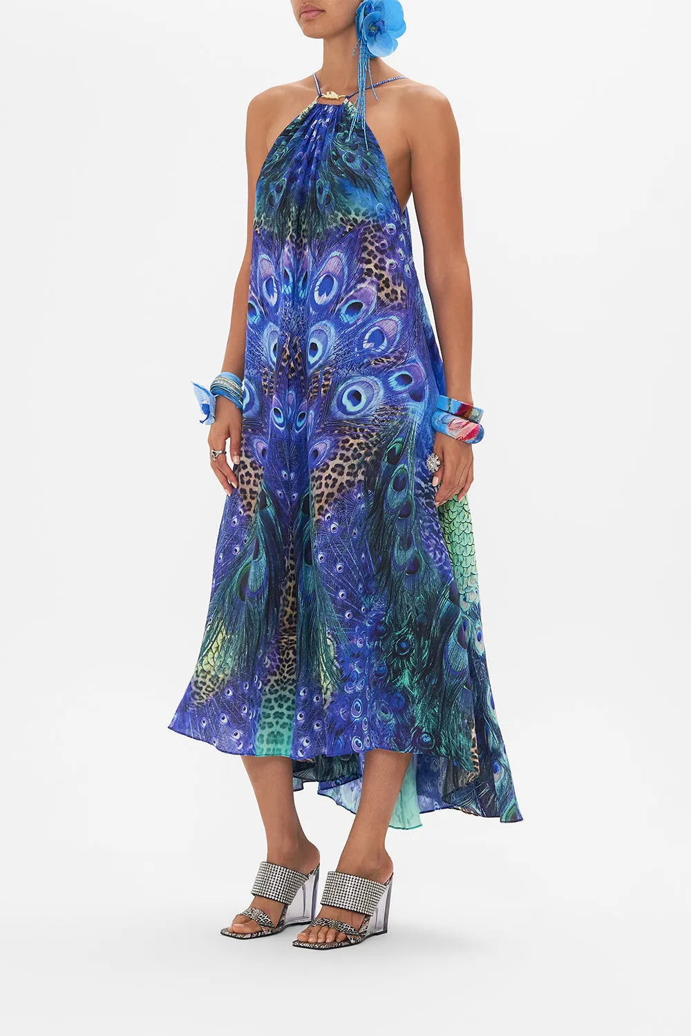 GATHER NECK HARDWARE MAXI DRESS PEACOCK ROCK sold by Camilla product image thumbnail 4