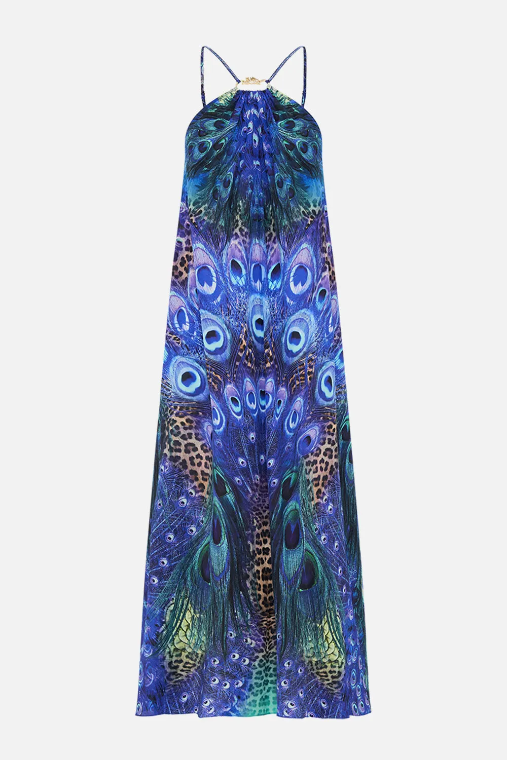 GATHER NECK HARDWARE MAXI DRESS PEACOCK ROCK sold by Camilla product image thumbnail 3