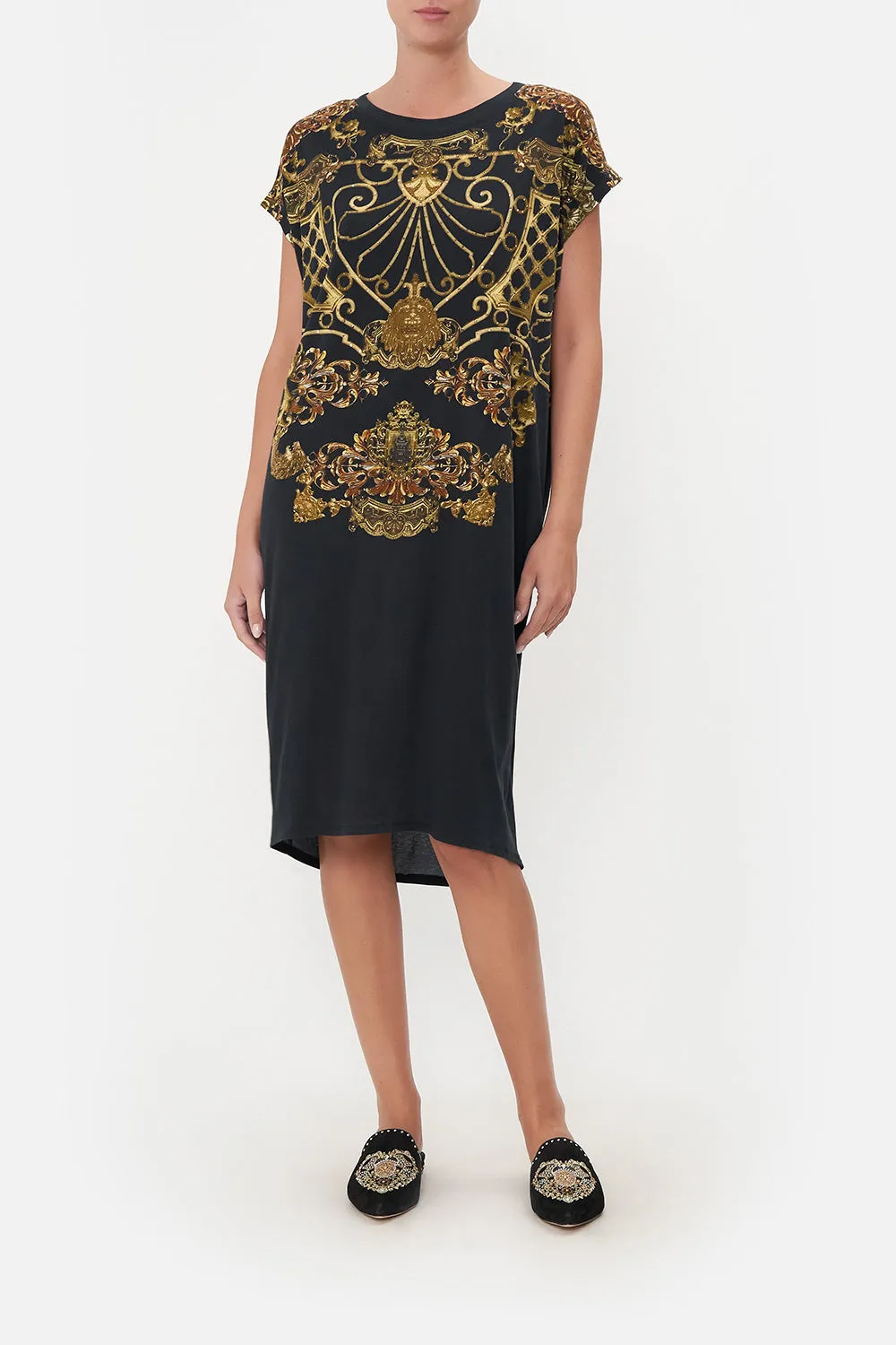 EXTENDED SHOULDER DRESS SHADOWS OF ARMADA LOUNGE sold by Camilla