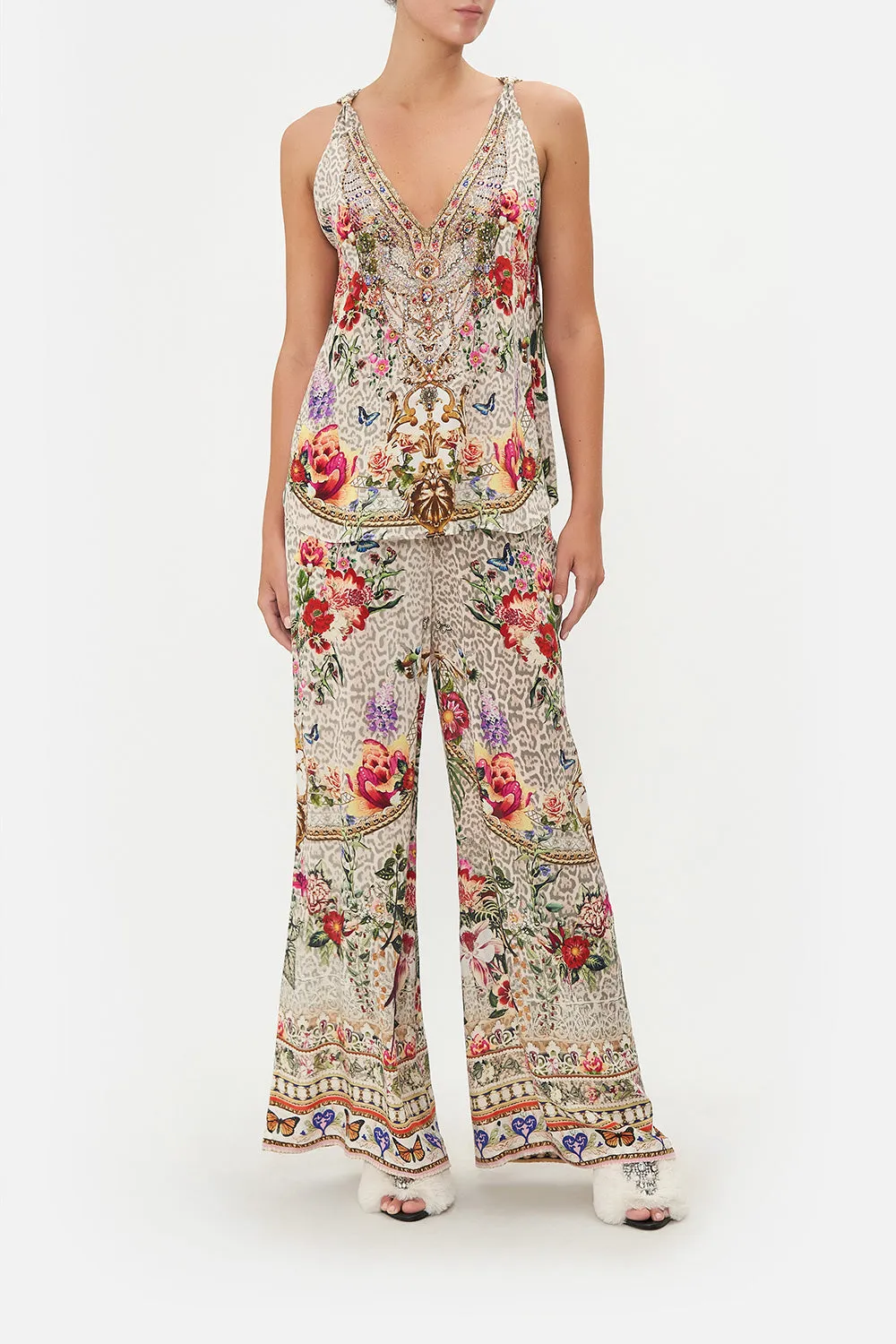 TANK TOP WITH STRAP BEAD DETAIL LEOS BOUQUET sold by Camilla