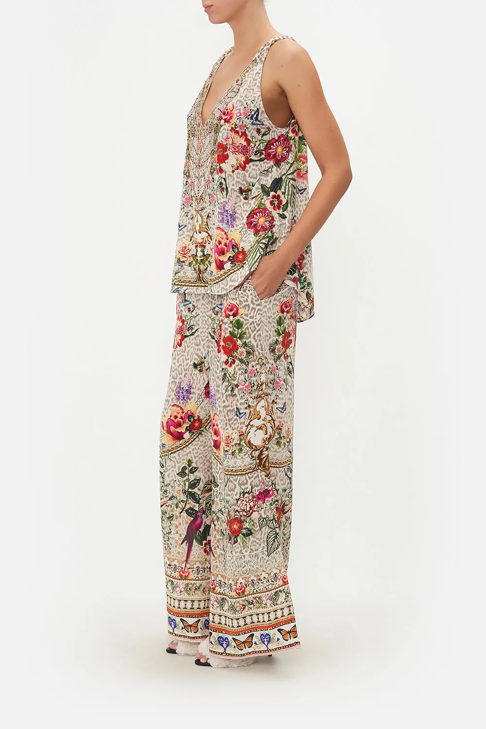 TANK TOP WITH STRAP BEAD DETAIL LEOS BOUQUET sold by Camilla product image thumbnail 4