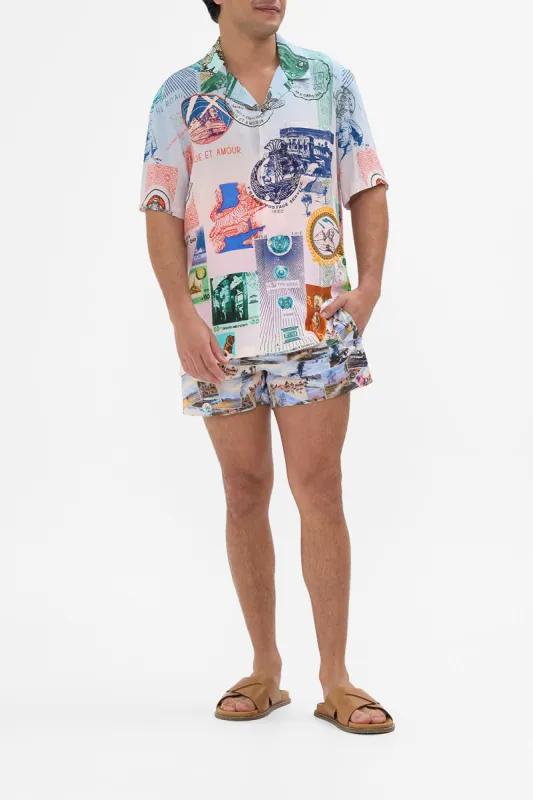 SHORT SLEEVE CAMP COLLARED SHIRT HAUTE PASSPORT sold by Camilla