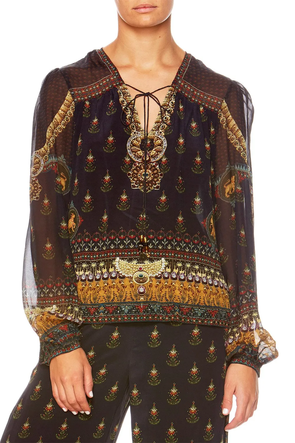 VINTAGE BLOUSE WITH YOKE BLISS OF BOHEMIA sold by Camilla product image thumbnail 2