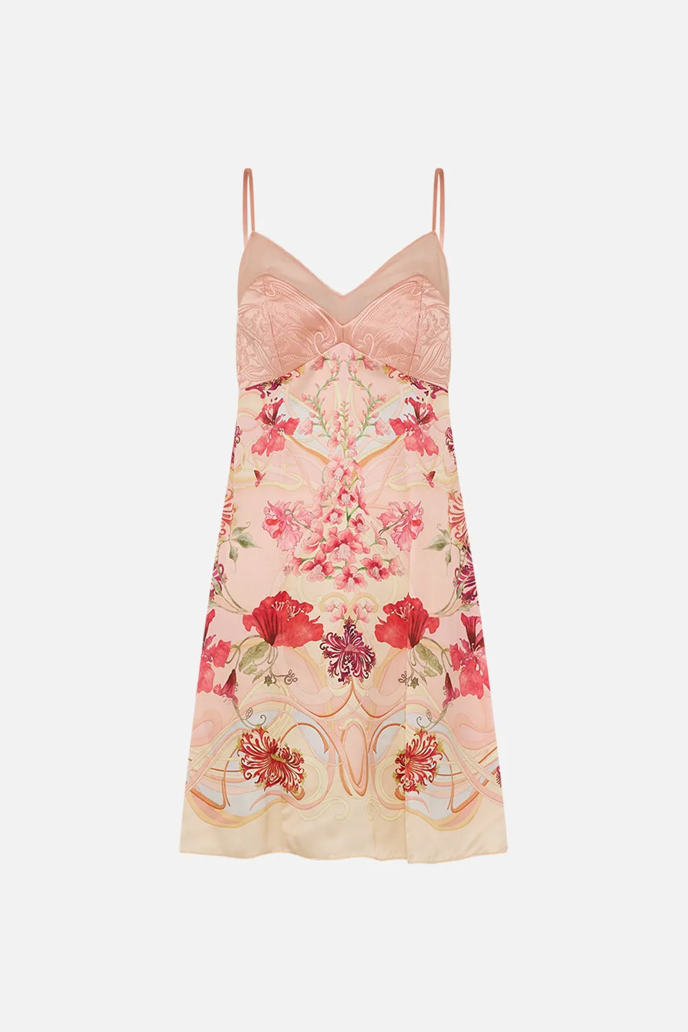 SHORT SLIP DRESS WITH QUILTING BLOSSOMS AND BRUSHSTROKES sold by Camilla product image thumbnail 3