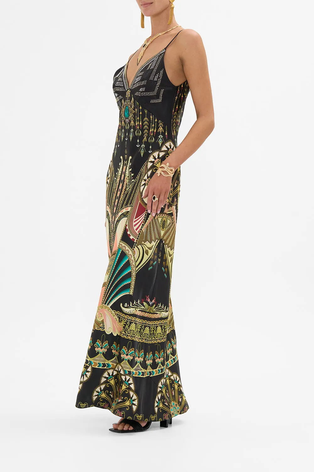 V NECK FULL LENGTH BIAS SLIP DRESS THEY CALLED HER NEFERTARI sold by Camilla product image thumbnail 4
