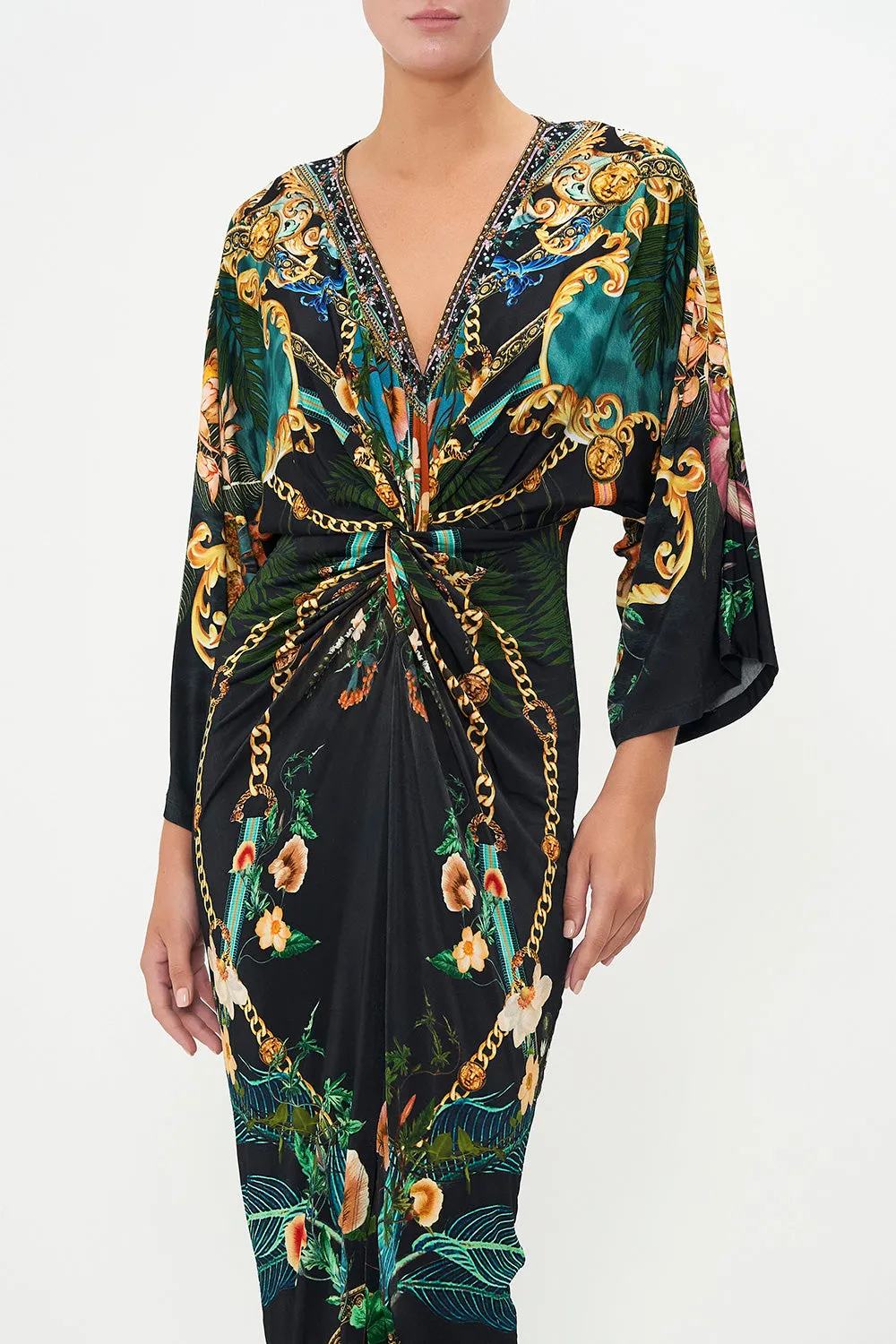 LONG SPLIT FRONT TWIST DRESS FEARLESS FELIS sold by Camilla product image thumbnail 5