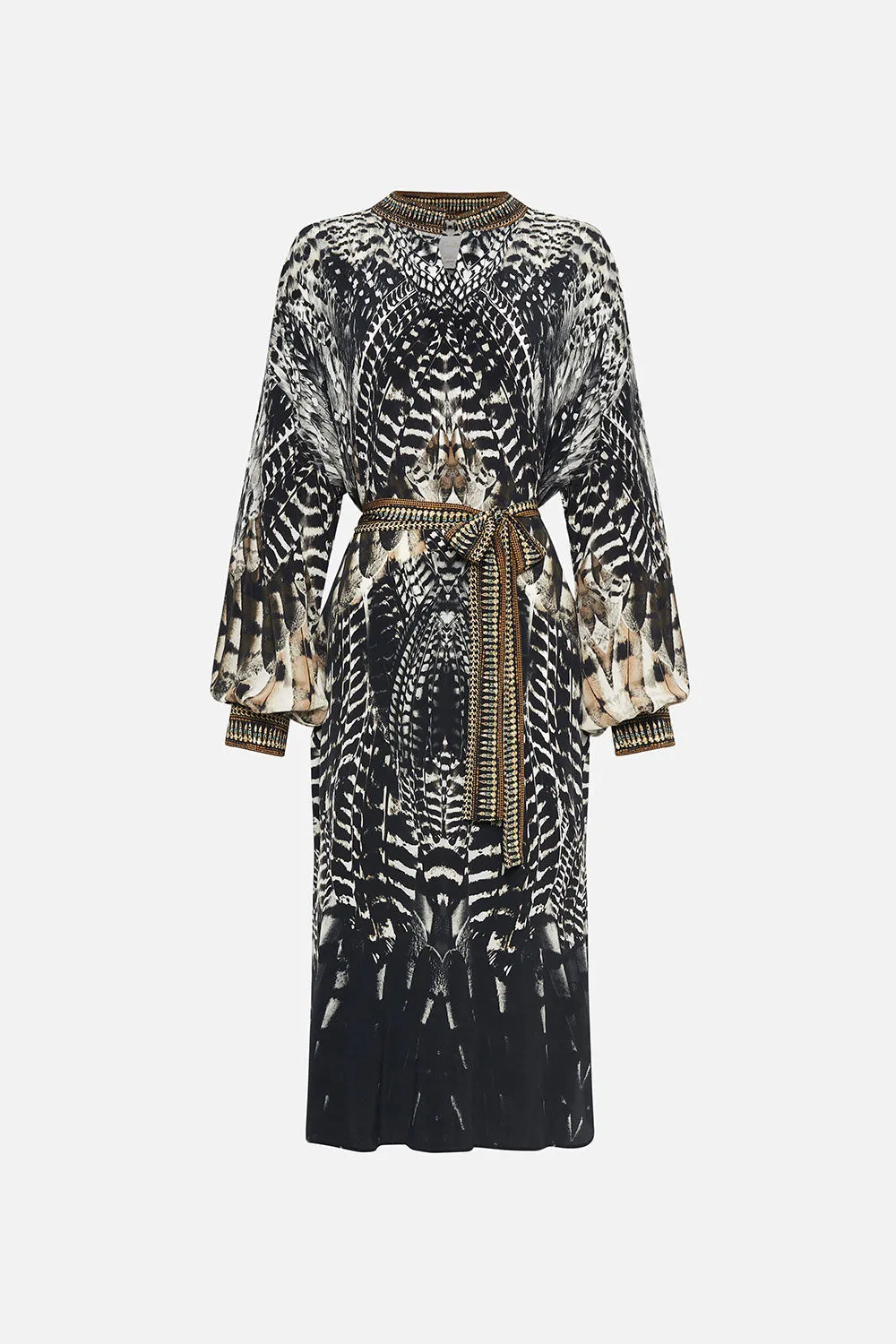 BLOUSON SLEEVE PLACKET DRESS NIGHT OWL sold by Camilla product image thumbnail 3