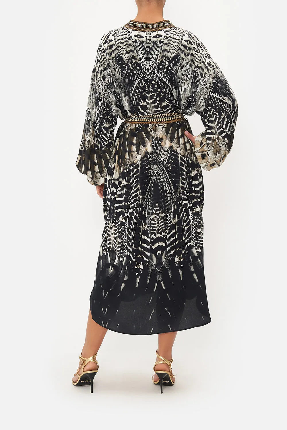 BLOUSON SLEEVE PLACKET DRESS NIGHT OWL sold by Camilla product image thumbnail 2