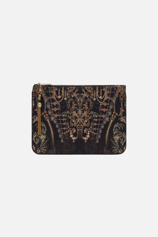 SMALL CANVAS CLUTCH THE NIGHT IS NOIR sold by Camilla