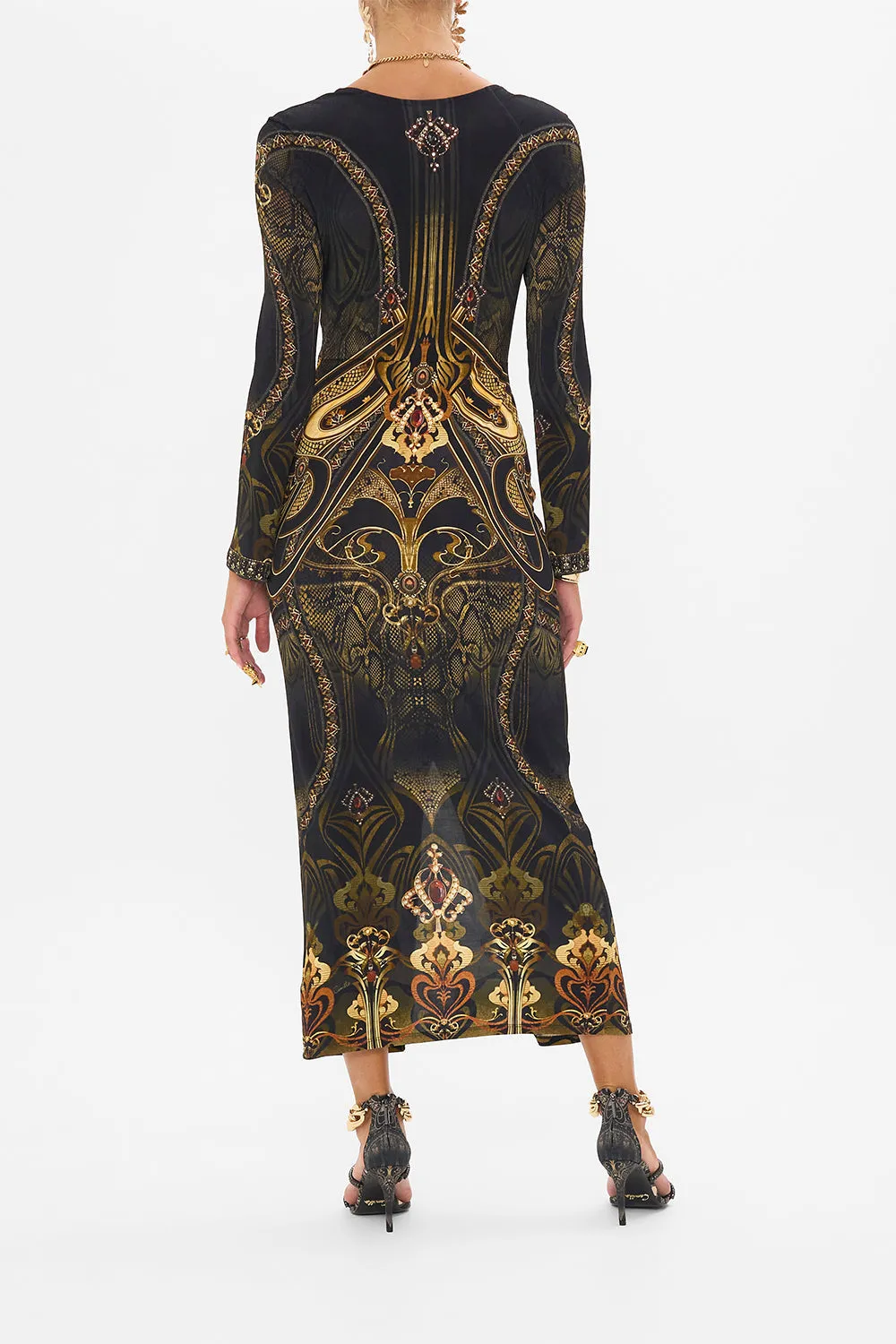 GATHERED CUT OUT JERSEY DRESS NOUVEAU NOIR sold by Camilla product image thumbnail 2