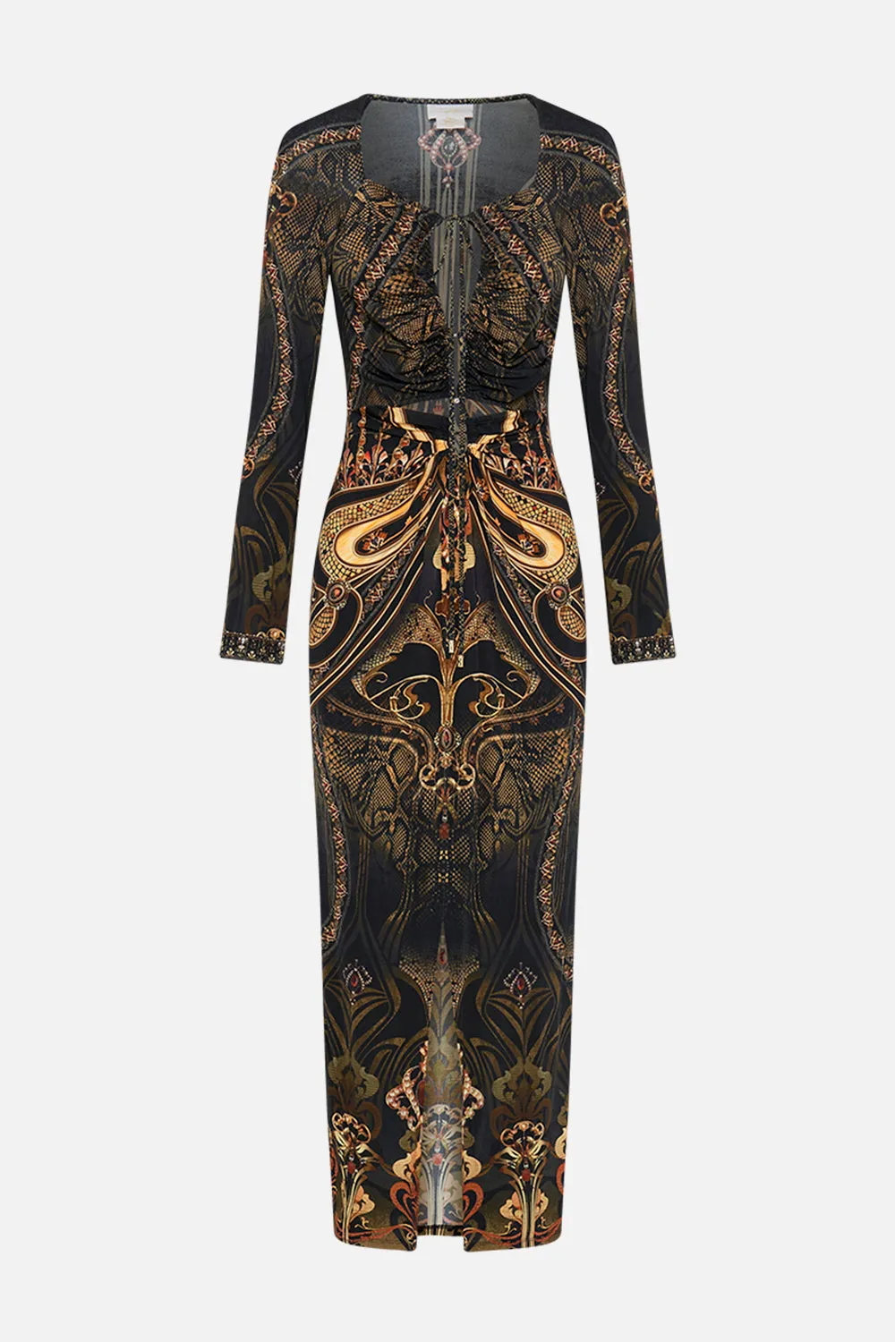 GATHERED CUT OUT JERSEY DRESS NOUVEAU NOIR sold by Camilla product image thumbnail 3