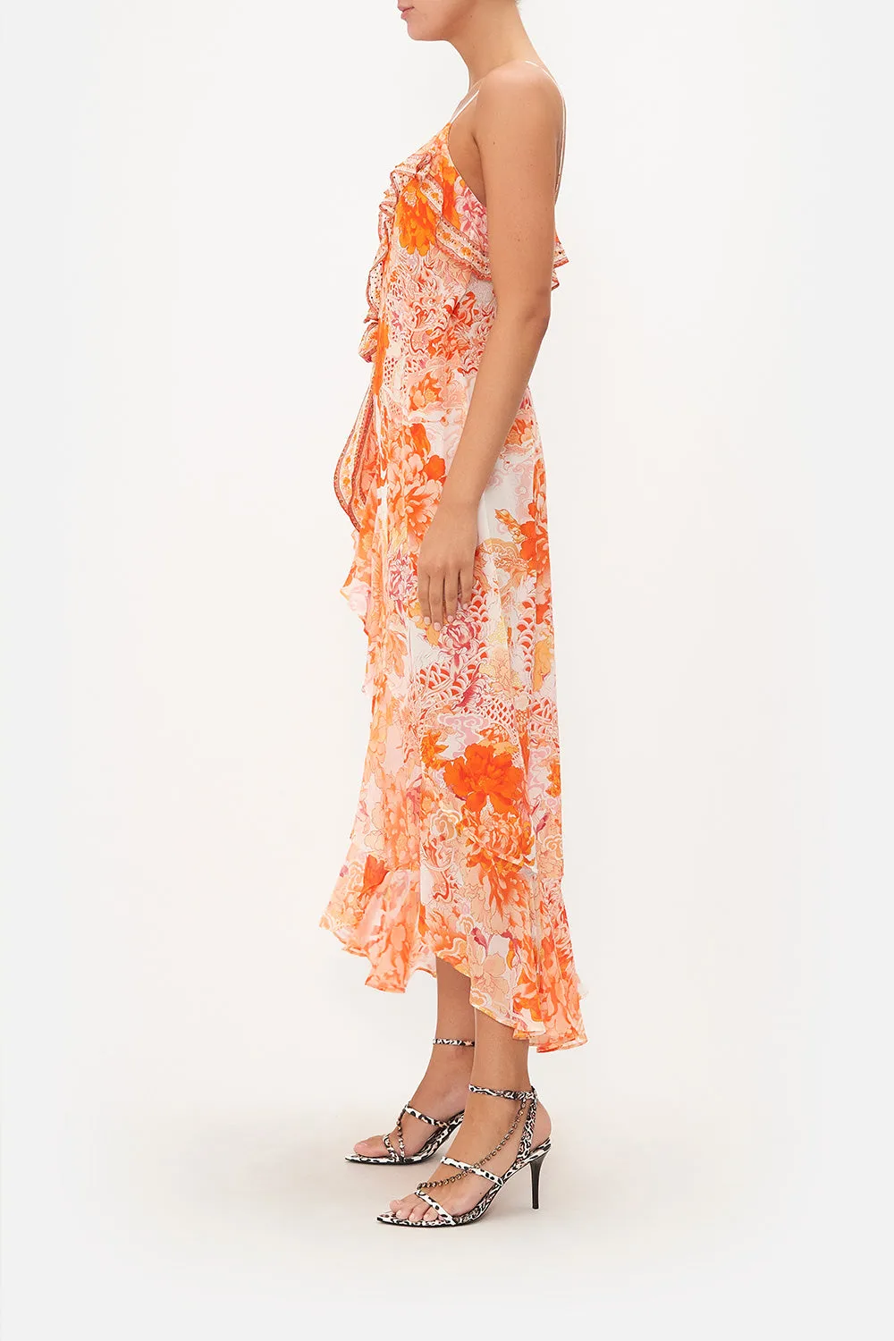 LONG WRAP DRESS WITH FRILL DRAGON MOTHER sold by Camilla product image thumbnail 4