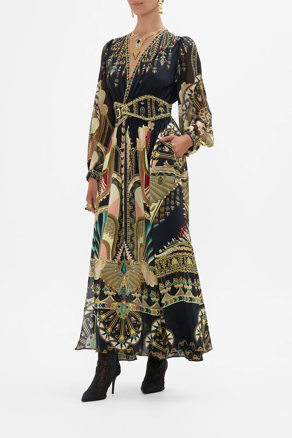 PEAKED WAISTBAND LONG DRESS THEY CALLED HER NEFERTARI sold by Camilla product image thumbnail 4