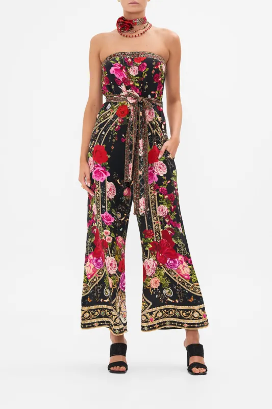 TIE WAIST STRAPLESS JUMPSUIT RESERVATION FOR LOVE sold by Camilla